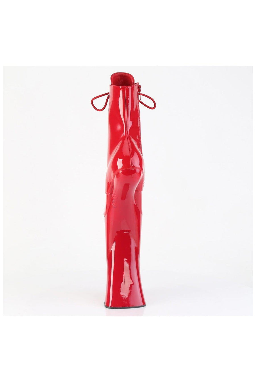 Pleaser  FORBIDDEN-1020 Ankle Boot in Red Patent
