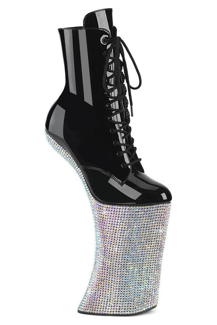 Pleaser Black Ankle Boots Platform Stripper Shoes | Buy at Sexyshoes.com