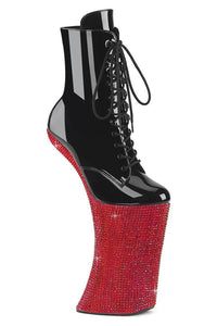Pleaser  FORBIDDEN-1020BEJ Ankle Boot in Black Patent from SexyShoes.com