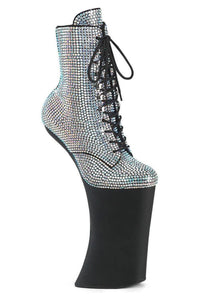 Pleaser  FORBIDDEN-1020RS Ankle Boot in Silver Faux Suede from SexyShoes.com