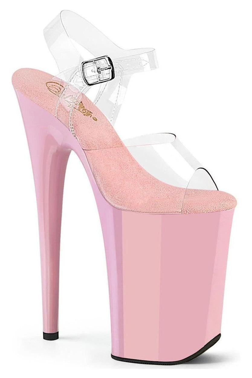 Pleaser  INFINITY-908 Sandal in Clear Vinyl from SexyShoes.com