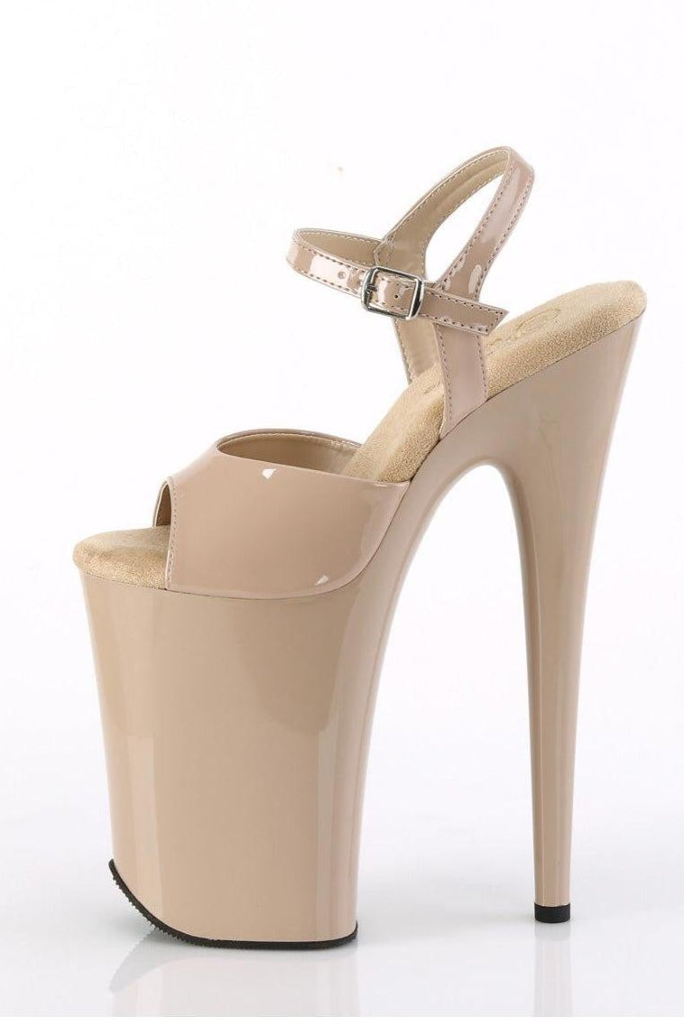 Pleaser  INFINITY-909 Sandal in Blush Patent