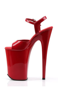 Pleaser  INFINITY-909 Sandal in Red Patent