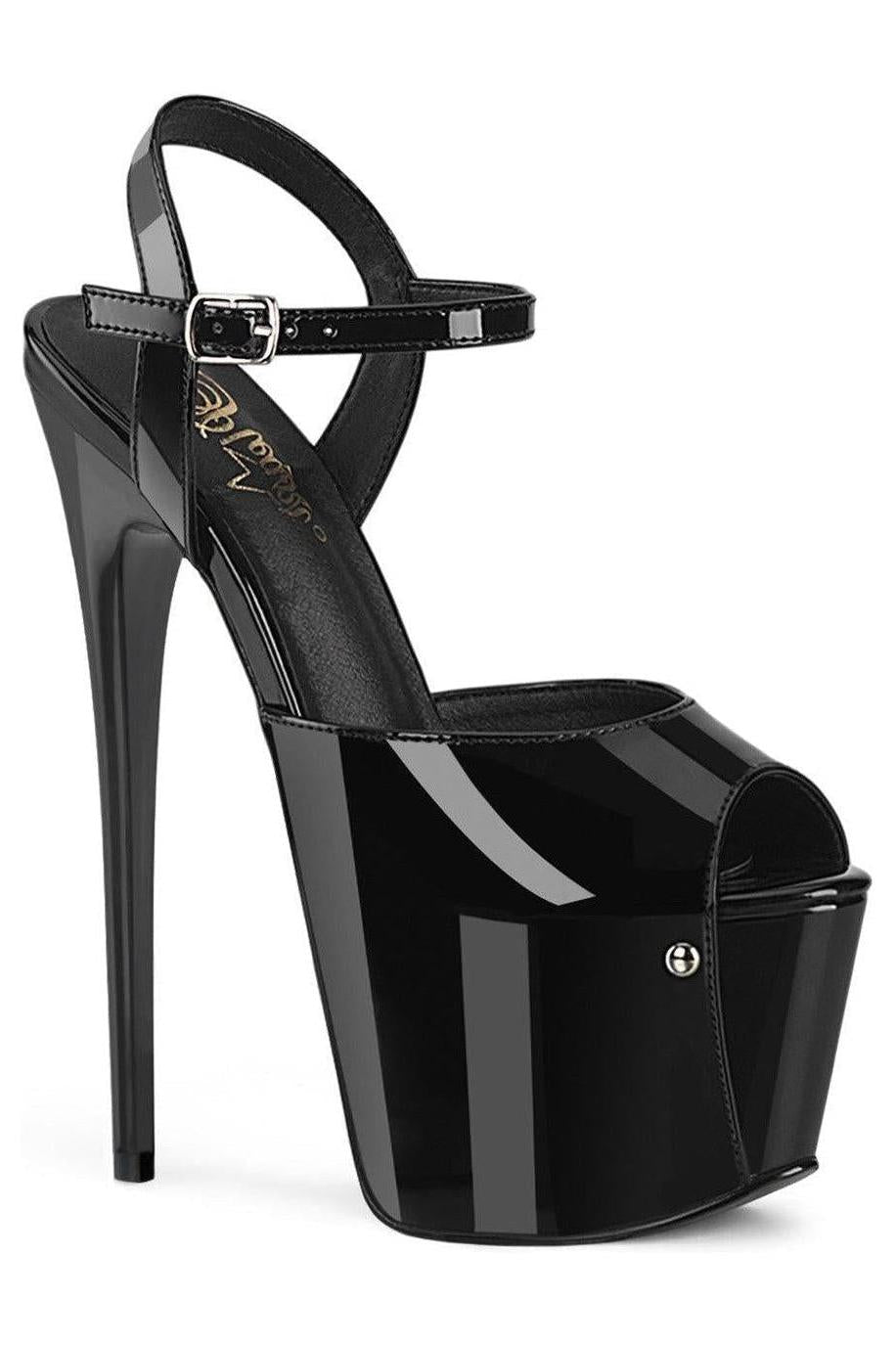 Pleaser  JUBILANT-09 Sandal in Black Patent from SexyShoes.com