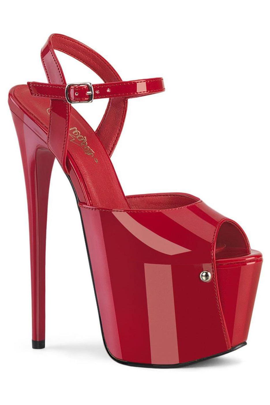 Pleaser Red Sandals Platform Stripper Shoes | Buy at Sexyshoes.com