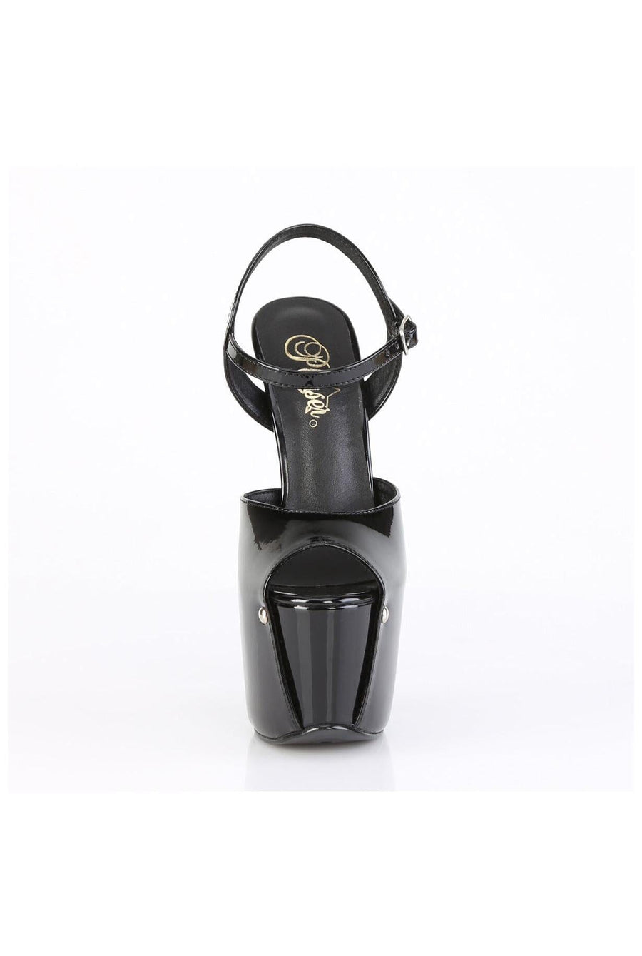 Pleaser  JUBILANT-09 Sandal in Black Patent