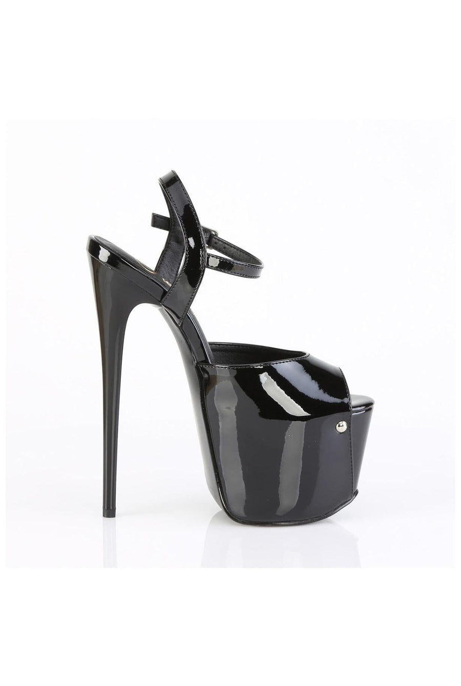 Pleaser  JUBILANT-09 Sandal in Black Patent