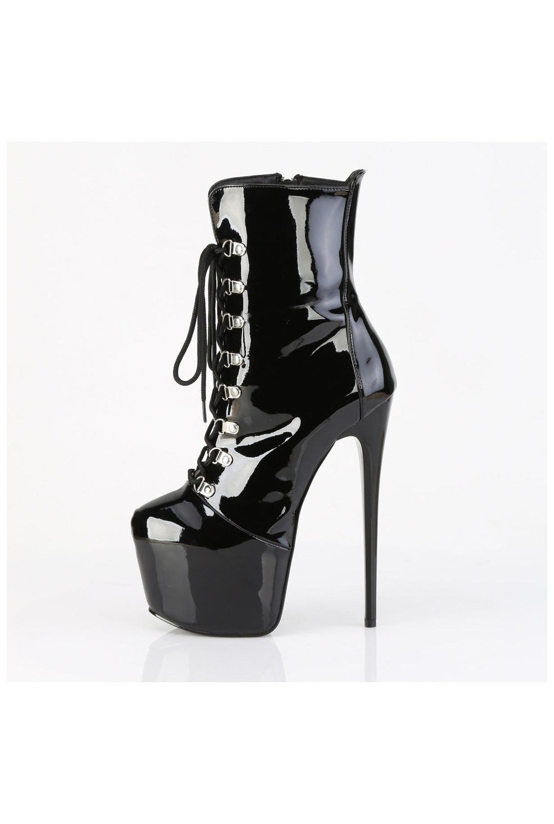Pleaser  JUBILANT-1014 Ankle Boot in Black Patent
