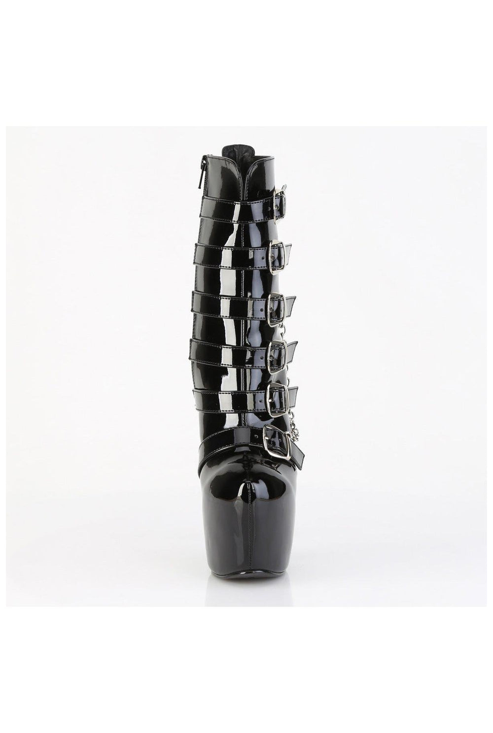 Pleaser  JUBILANT-1015 Ankle Boot in Black Patent