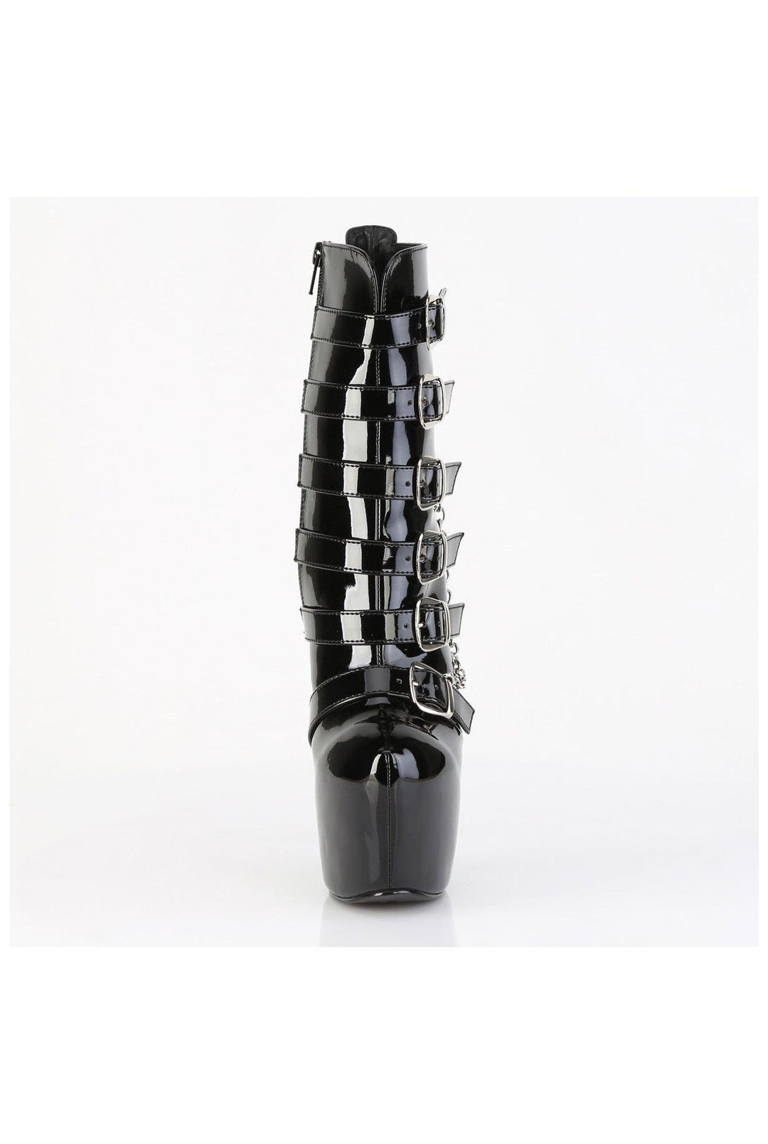 Pleaser  JUBILANT-1015 Ankle Boot in Black Patent