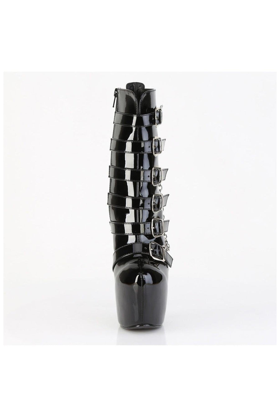 Pleaser  JUBILANT-1015 Ankle Boot in Black Patent