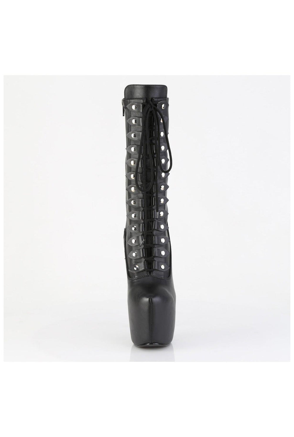 Pleaser  JUBILANT-1048 Knee Boot in Black Faux Leather