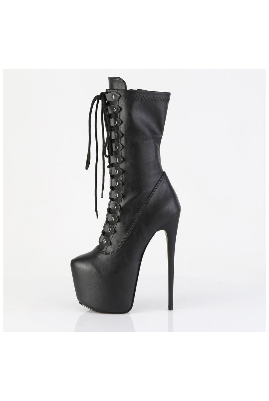 Pleaser  JUBILANT-1048 Knee Boot in Black Faux Leather