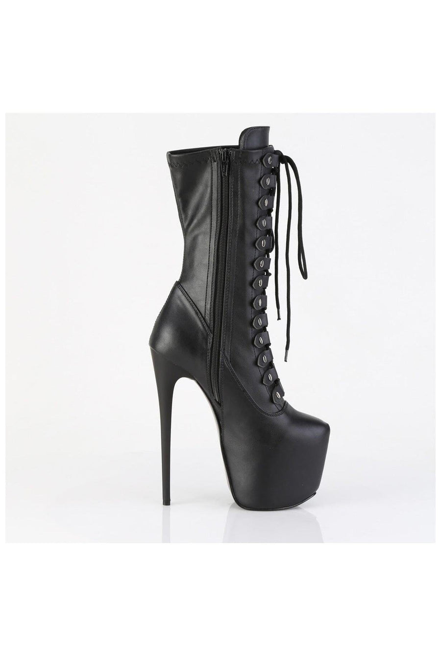 Pleaser  JUBILANT-1048 Knee Boot in Black Faux Leather