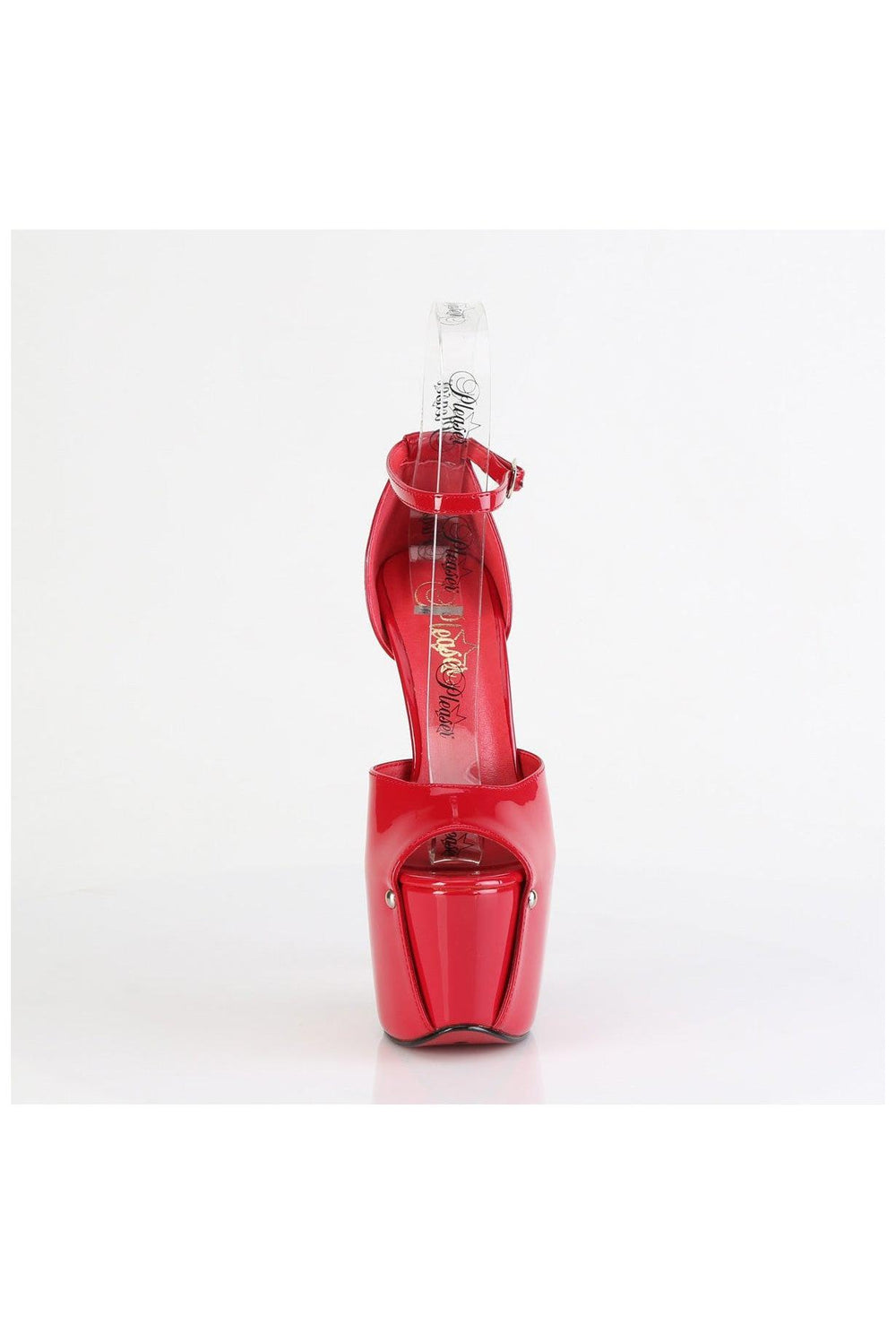Pleaser  JUBILANT-15 Sandal in Red Patent