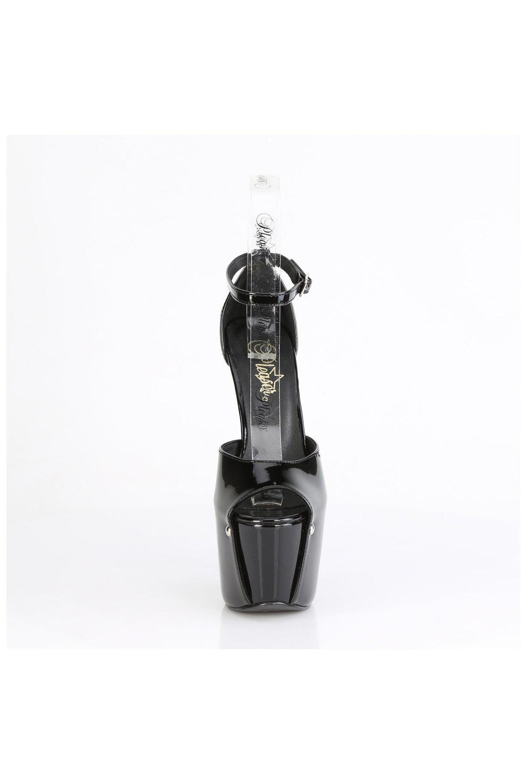Pleaser  JUBILANT-15 Sandal in Black Patent