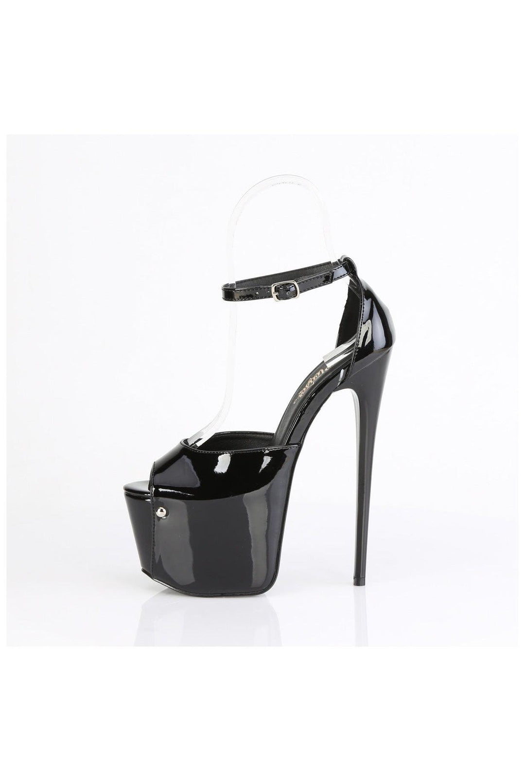 Pleaser  JUBILANT-15 Sandal in Black Patent