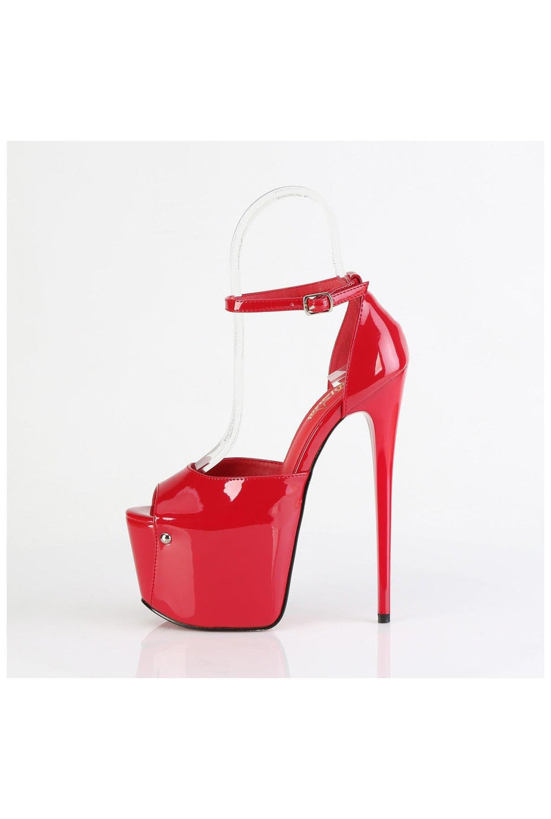 Pleaser  JUBILANT-15 Sandal in Red Patent