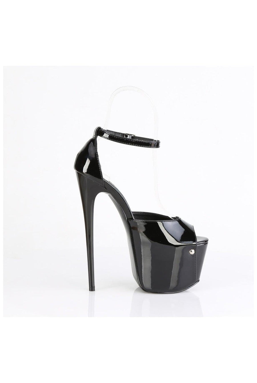 Pleaser  JUBILANT-15 Sandal in Black Patent