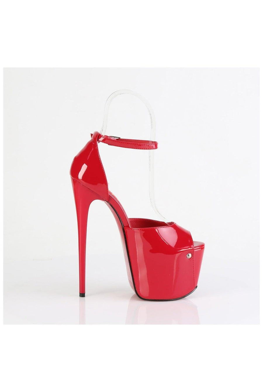 Pleaser  JUBILANT-15 Sandal in Red Patent