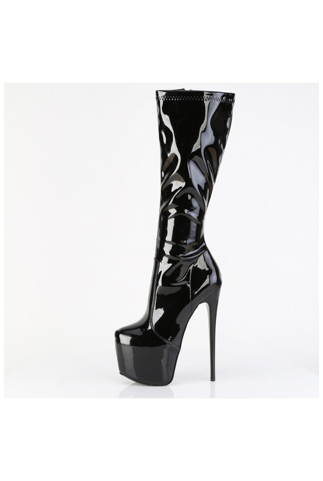 Pleaser  JUBILANT-2000 Knee Boot in Black Patent