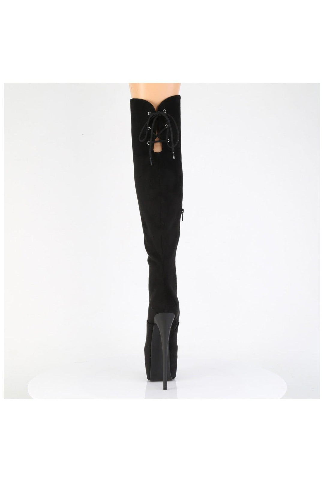 Pleaser  JUBILANT-3012FS Thigh Boot in Black Faux Suede