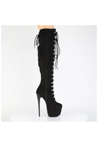 Pleaser  JUBILANT-3012FS Thigh Boot in Black Faux Suede