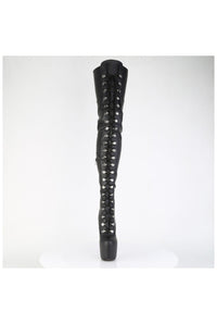 Pleaser  JUBILANT-4012 Thigh Boot in Black Faux Leather