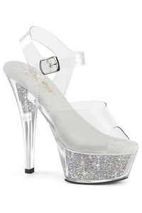 Pleaser  KISS-208RSI Sandal in Clear Vinyl from SexyShoes.com