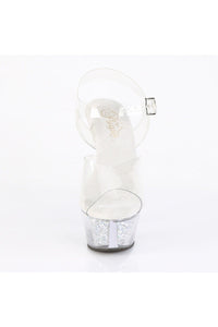 Pleaser  KISS-208RSI Sandal in Clear Vinyl