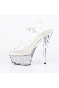 Pleaser  KISS-208RSI Sandal in Clear Vinyl