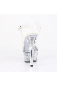 Pleaser  KISS-208RSI Sandal in Clear Vinyl