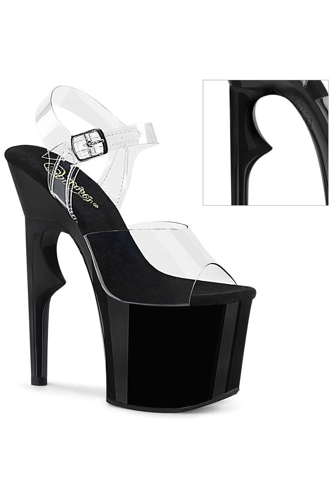 Pleaser  LOVETHORN-708 Sandal in Clear Vinyl from SexyShoes.com