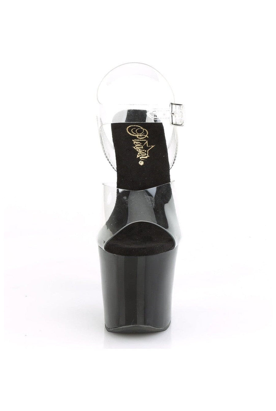 Pleaser  LOVETHORN-708 Sandal in Clear Vinyl