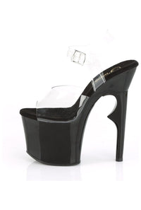 Pleaser  LOVETHORN-708 Sandal in Clear Vinyl