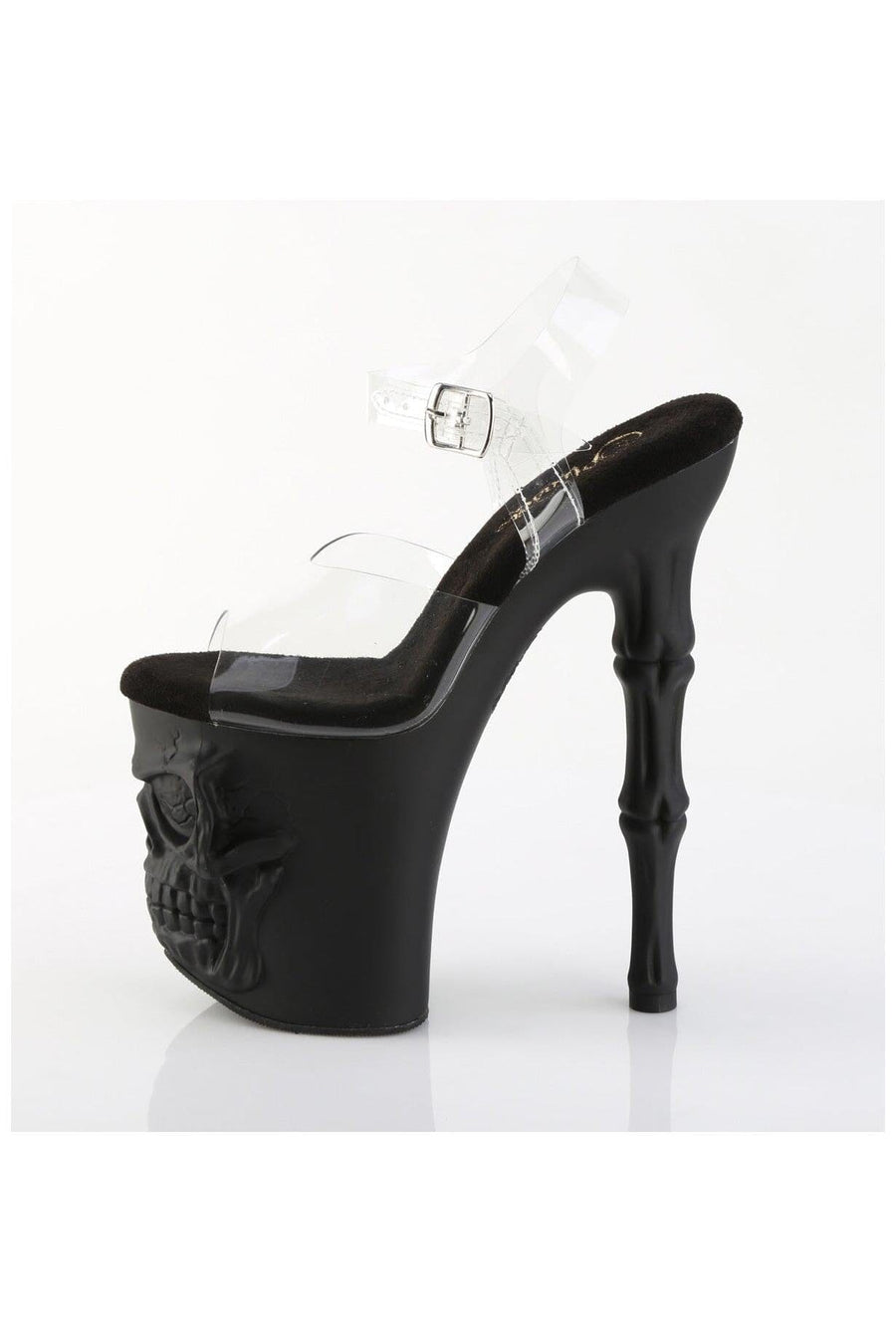 Pleaser  RAPTURE-808 Sandal in Clear Vinyl