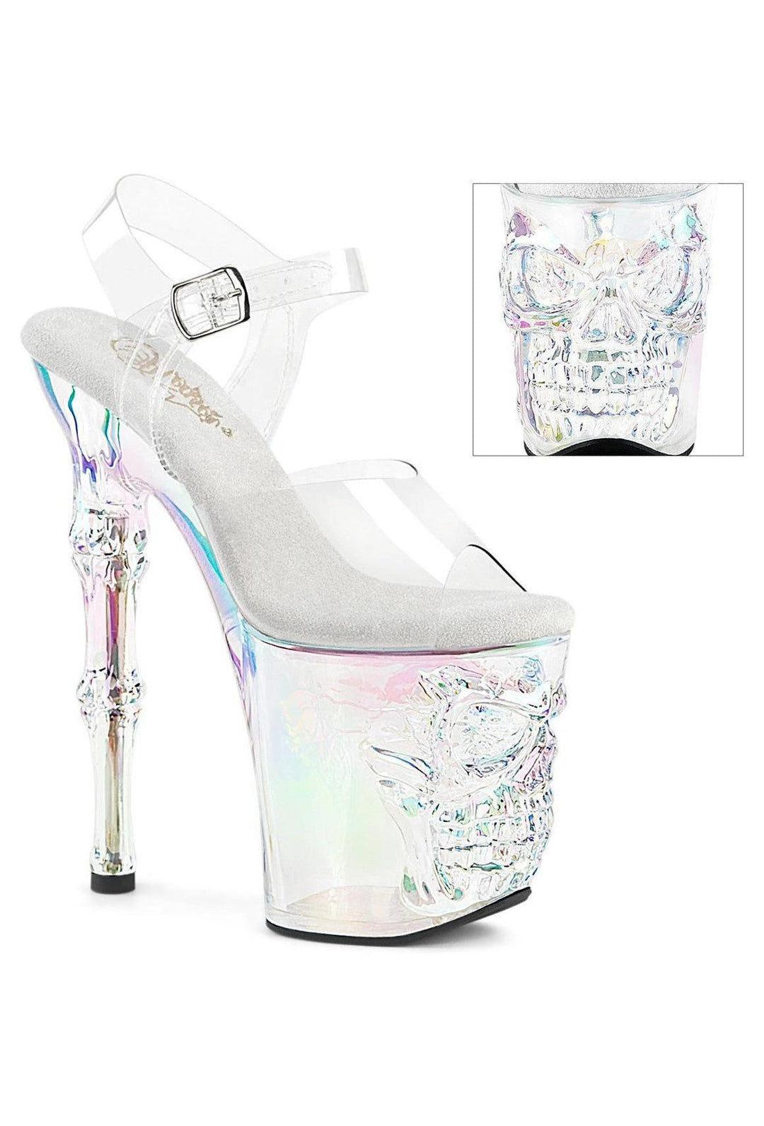 Pleaser  RAPTURE-808HT Sandal in Clear Vinyl from SexyShoes.com