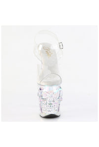 Pleaser  RAPTURE-808HT Sandal in Clear Vinyl