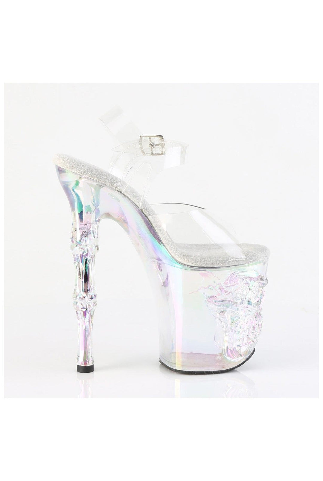 Pleaser  RAPTURE-808HT Sandal in Clear Vinyl