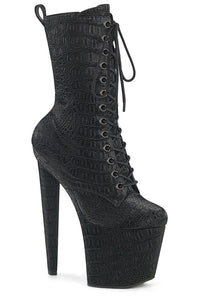 Pleaser  RAZZLE-1040WR Ankle Boot in Black Faux Leather from SexyShoes.com