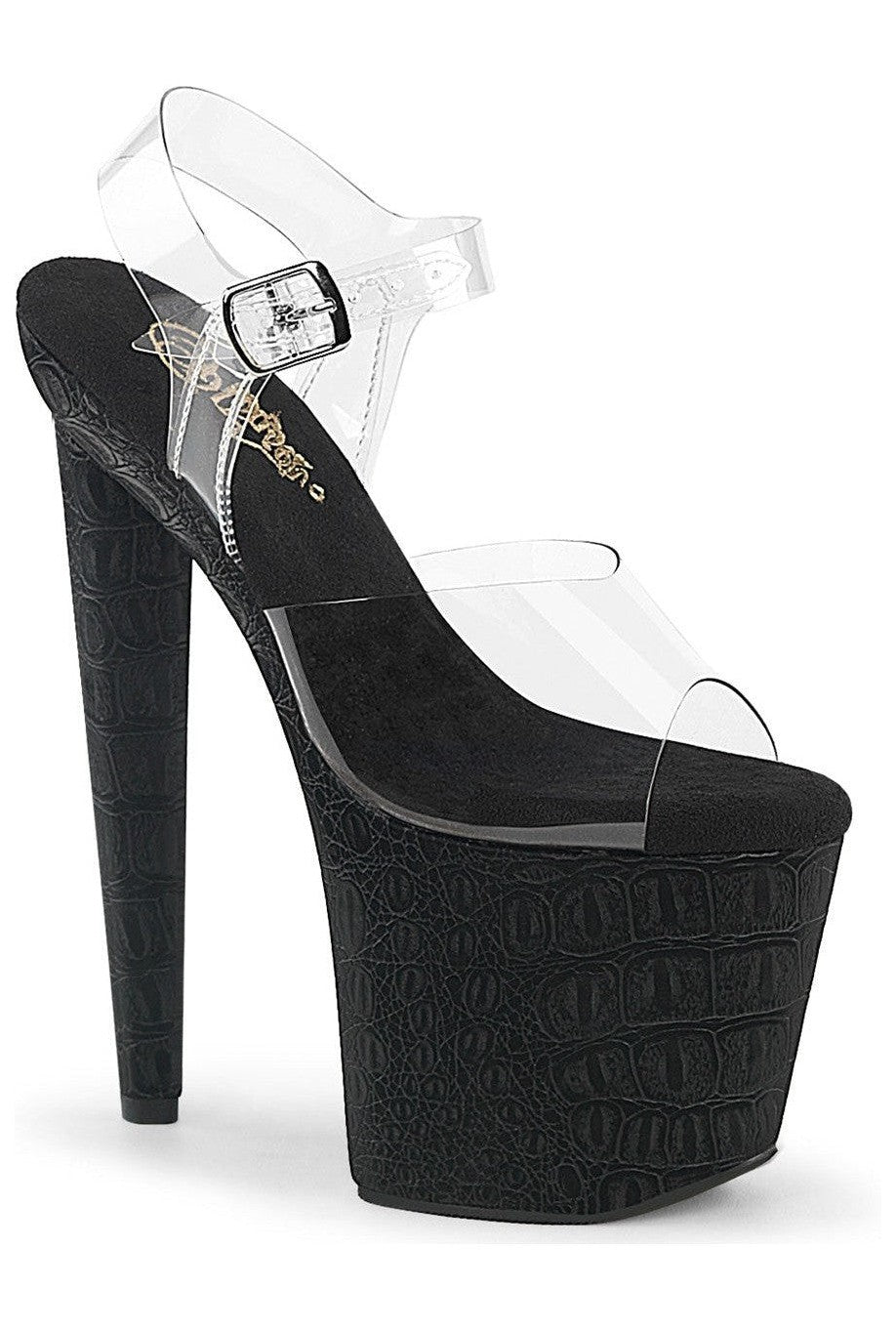 Pleaser Clear Sandals Platform Stripper Shoes | Buy at Sexyshoes.com