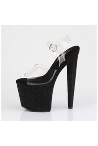 Pleaser  RAZZLE-808WR Sandal in Clear Vinyl