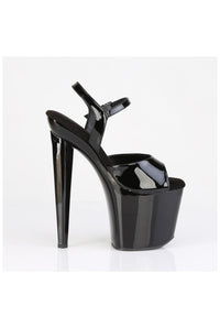 Pleaser  RAZZLE-809 Sandal in Black Patent