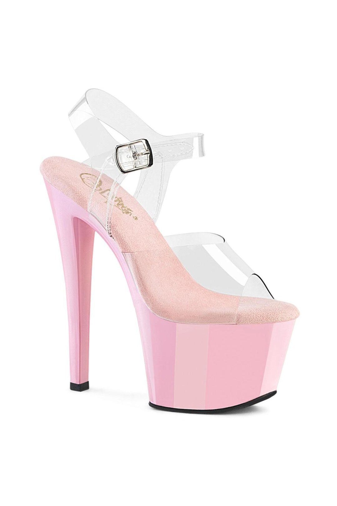 Pleaser  SKY-308 Sandal in Pink Vinyl from SexyShoes.com