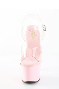 Pleaser  SKY-308 Sandal in Pink Vinyl