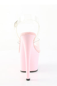 Pleaser  SKY-308 Sandal in Pink Vinyl