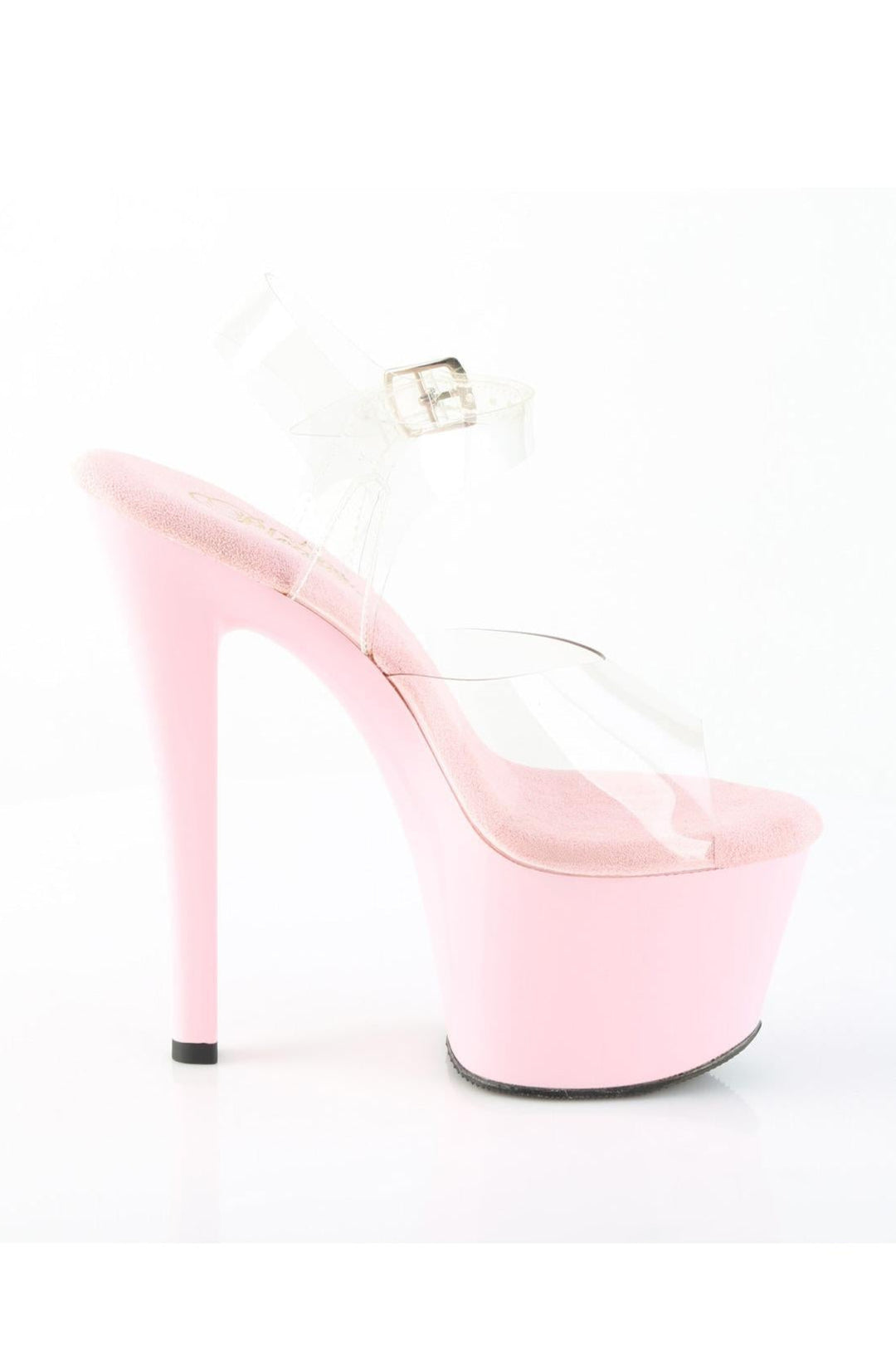 Pleaser  SKY-308 Sandal in Pink Vinyl