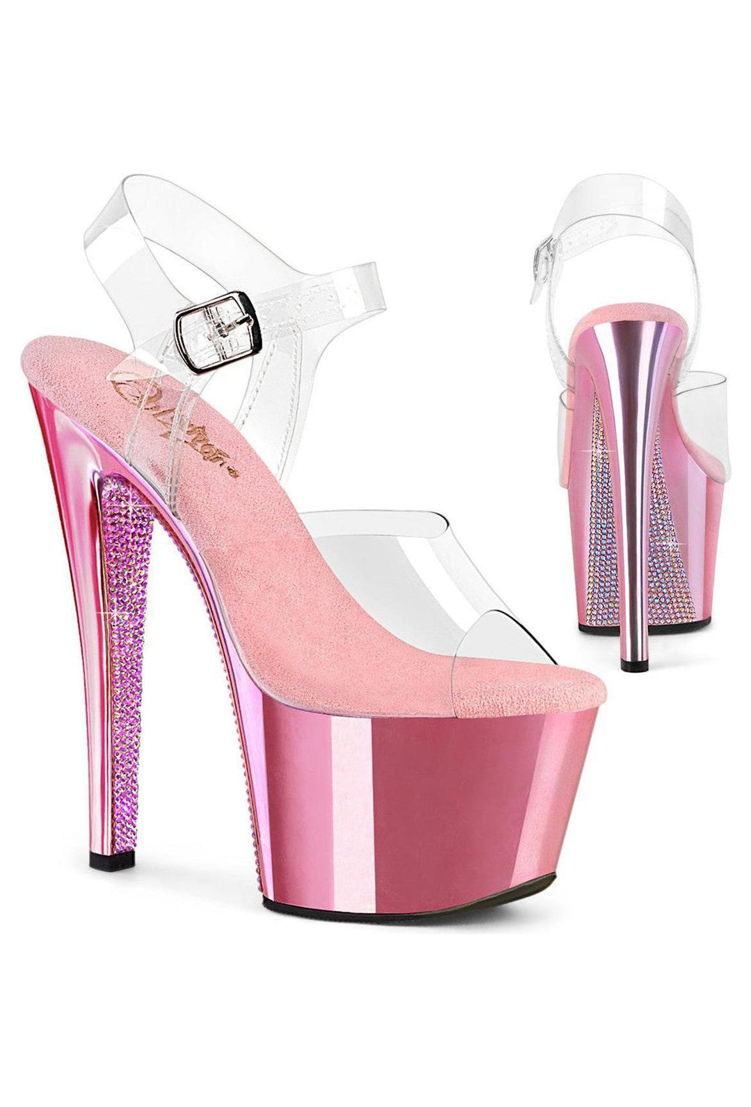 Pleaser Clear Sandals Platform Stripper Shoes | Buy at Sexyshoes.com
