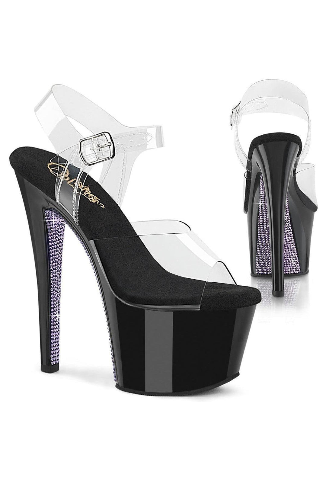 Pleaser  SKY-308CRS Sandal in Clear Vinyl from SexyShoes.com