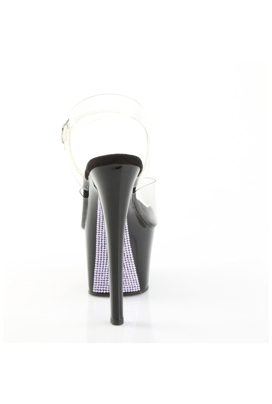 Pleaser  SKY-308CRS Sandal in Clear Vinyl